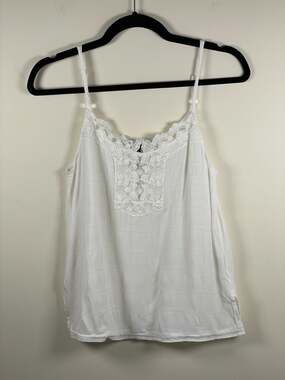 Democracy White Cottagecore Lace Cami Tank Top Prairiecore Sz S